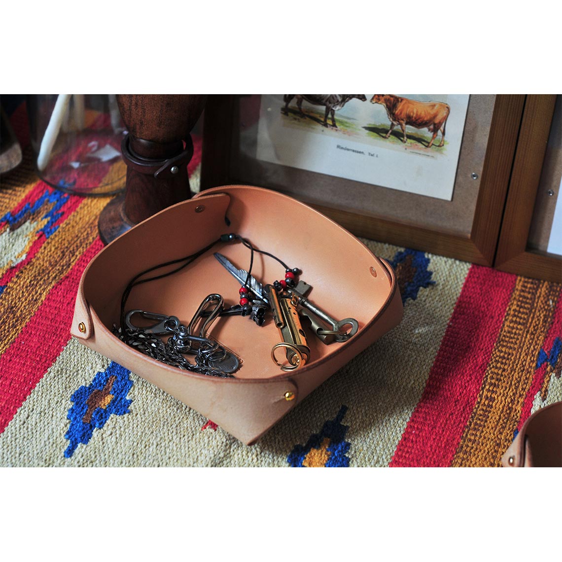 Mens Leather Valet Tray in Real Leather - Wirkin®