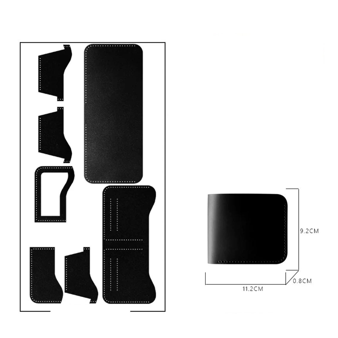 Black Leather Wallet | Leather Patterns to Make Your Own Wallet - Wirkin®