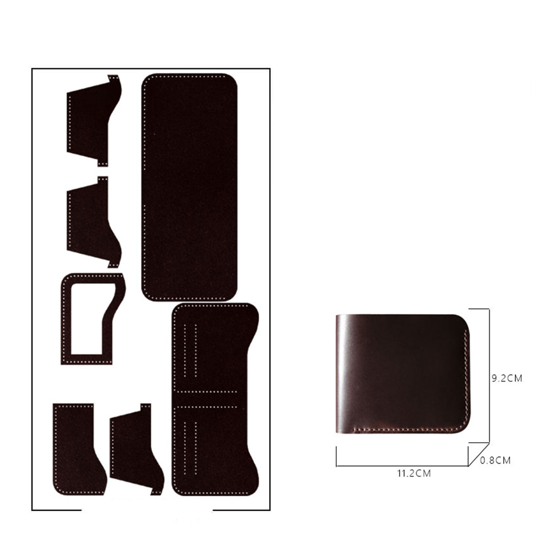 Dark Brown Leather Wallet | Leather Patterns to Make Your Own Wallet - Wirkin®