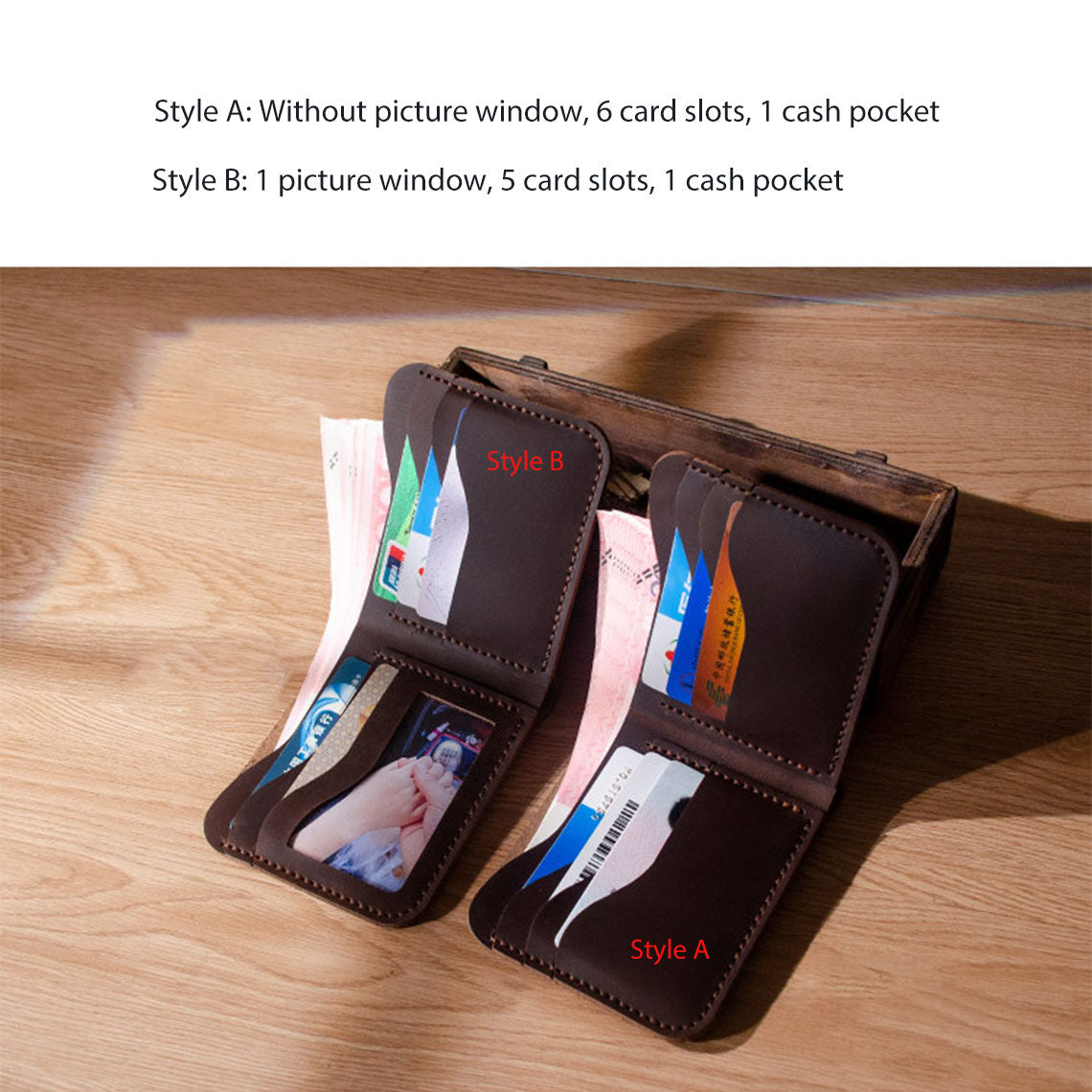 Wirkin® Crazy Horse Leather Men Compact Wallet DIY Kits