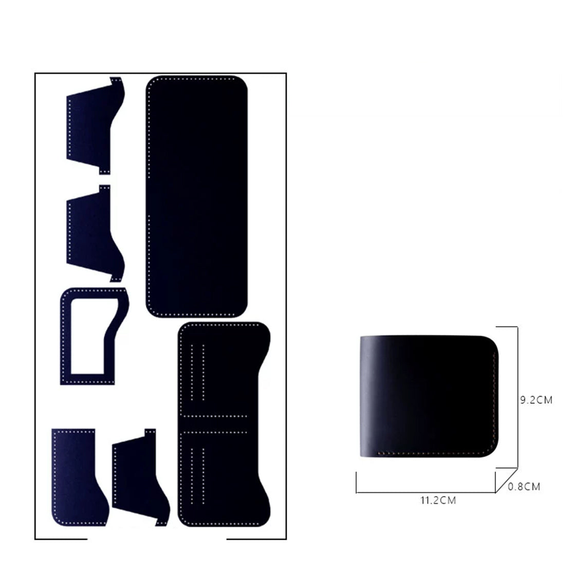 Deep Blue Leather Wallet | Leather Patterns to Make Your Own Wallet - Wirkin®