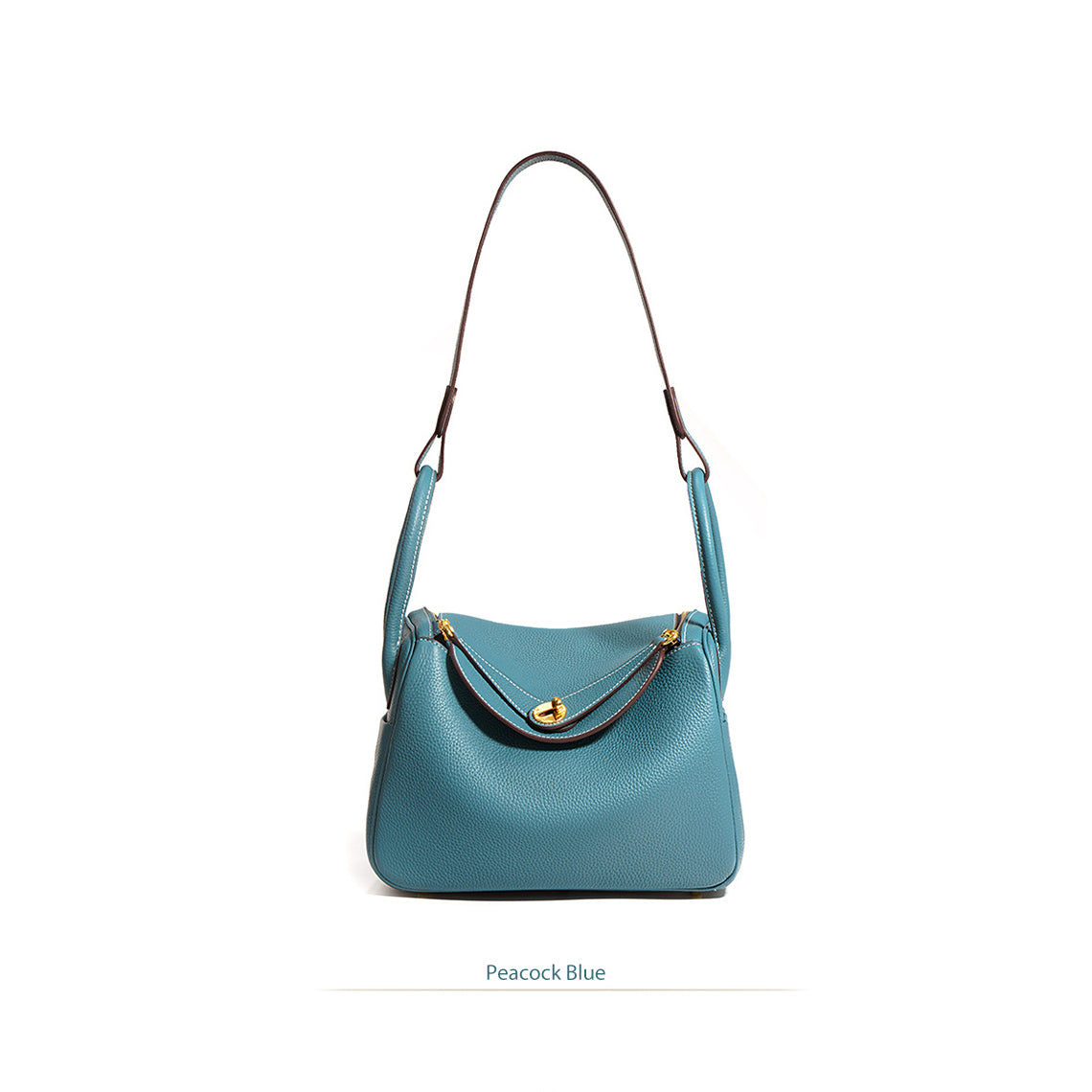 Luxury Leather Handbag | Inspired Leather Lindy Handbag in Navy Blue - Wirkin™
