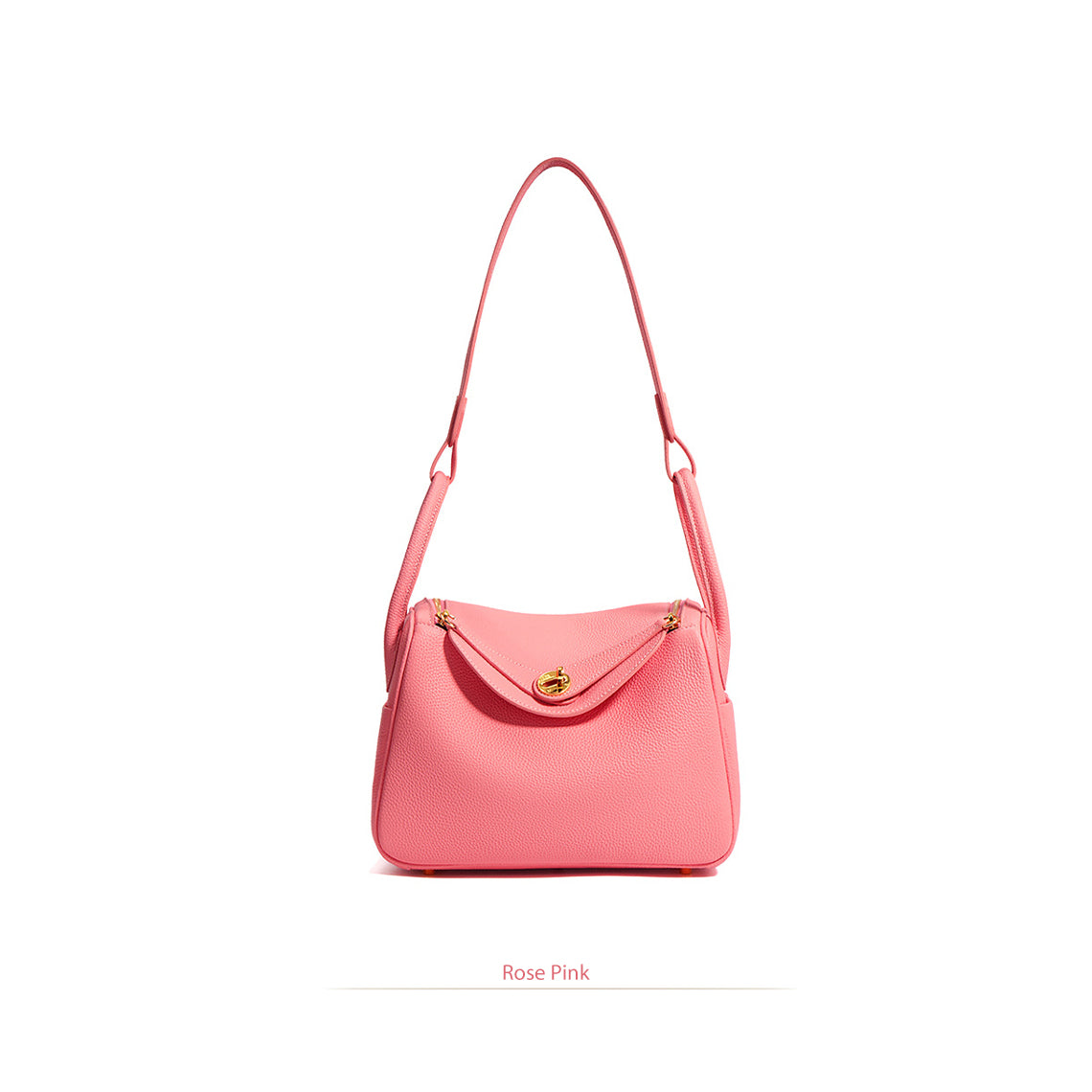 Rose Pink Leather Handbag | Inspired Leather Lindy Handbag in Rose Pink - Wirkin™