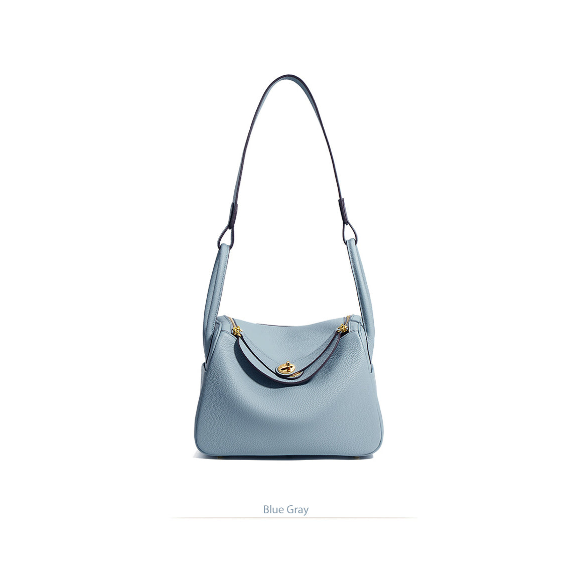 Blue Leather Handbag | Inspired Leather Lindy Handbag in Blue - Wirkin™