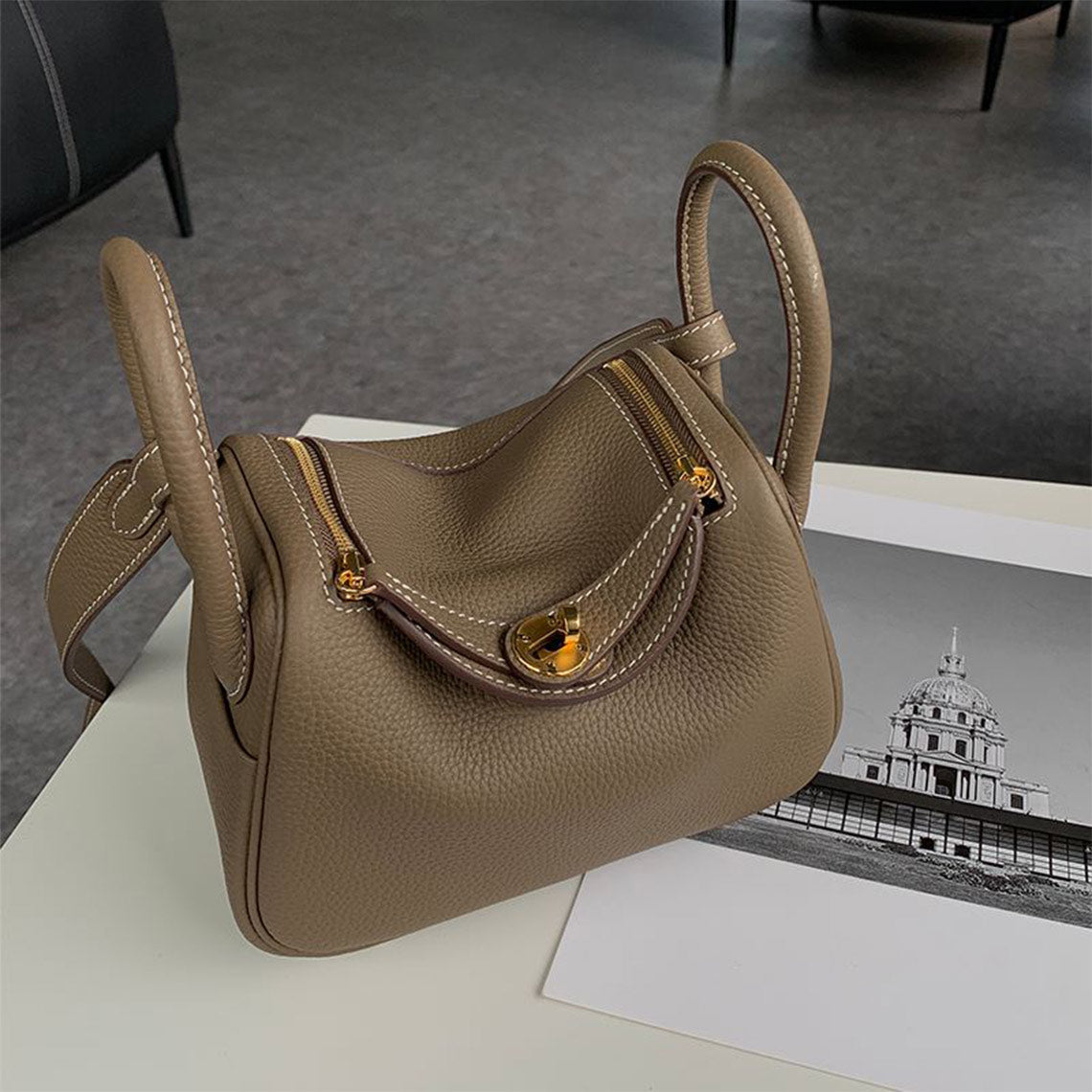 Top Gain Leather Handbag | Top Handles Handbag for Women - Wirkin™