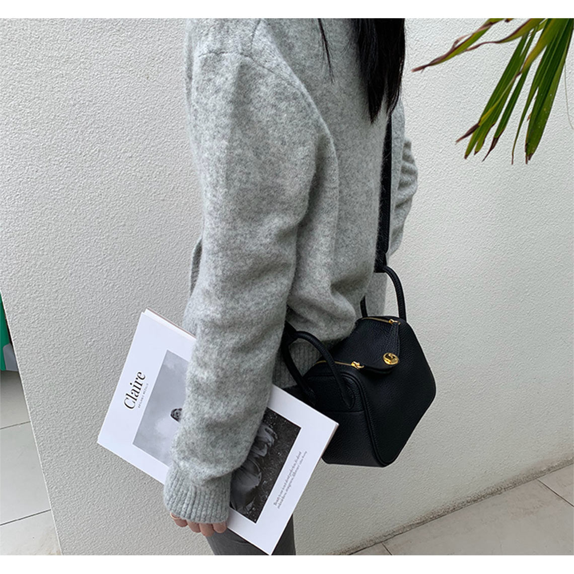 Small Leather Handbag & Purse | Black Leather Crossbody Bag - Wirkin™