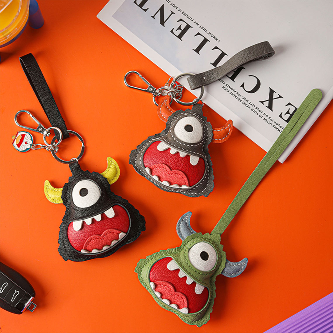 Cute Design Monster Keychain Charm | Make Your Own Keychain by Wirkin® Kits