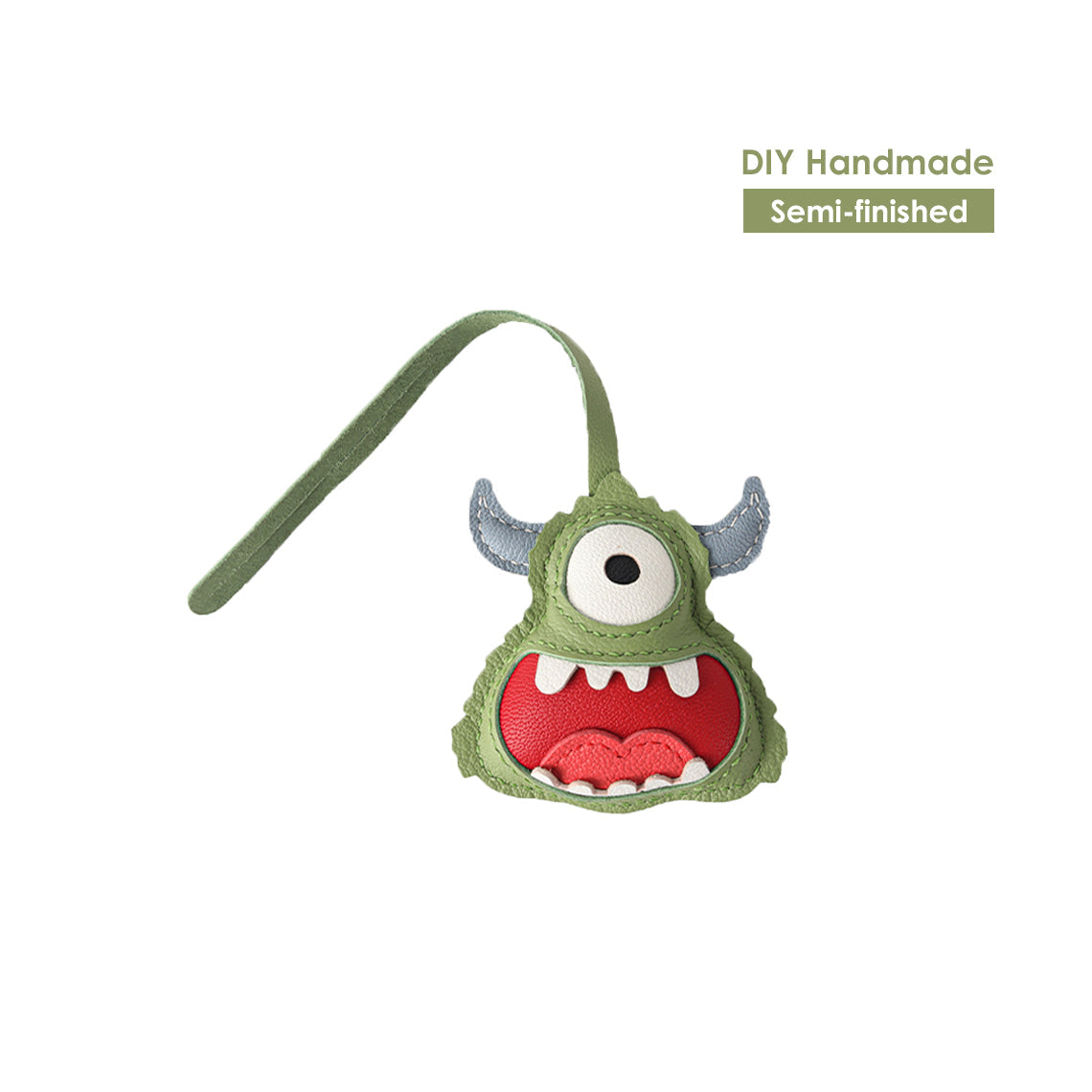 Little Monster Leather Keychain Charm | DIY Handmade Charms Unique Gifts - Wirkin®