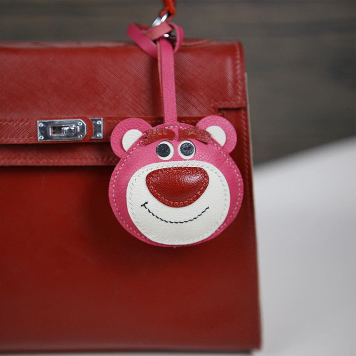 Easy DIY Leather Projects for Kids | Anime Teddy Bear Lotso Bear Keychain Handmade - Wirkin™
