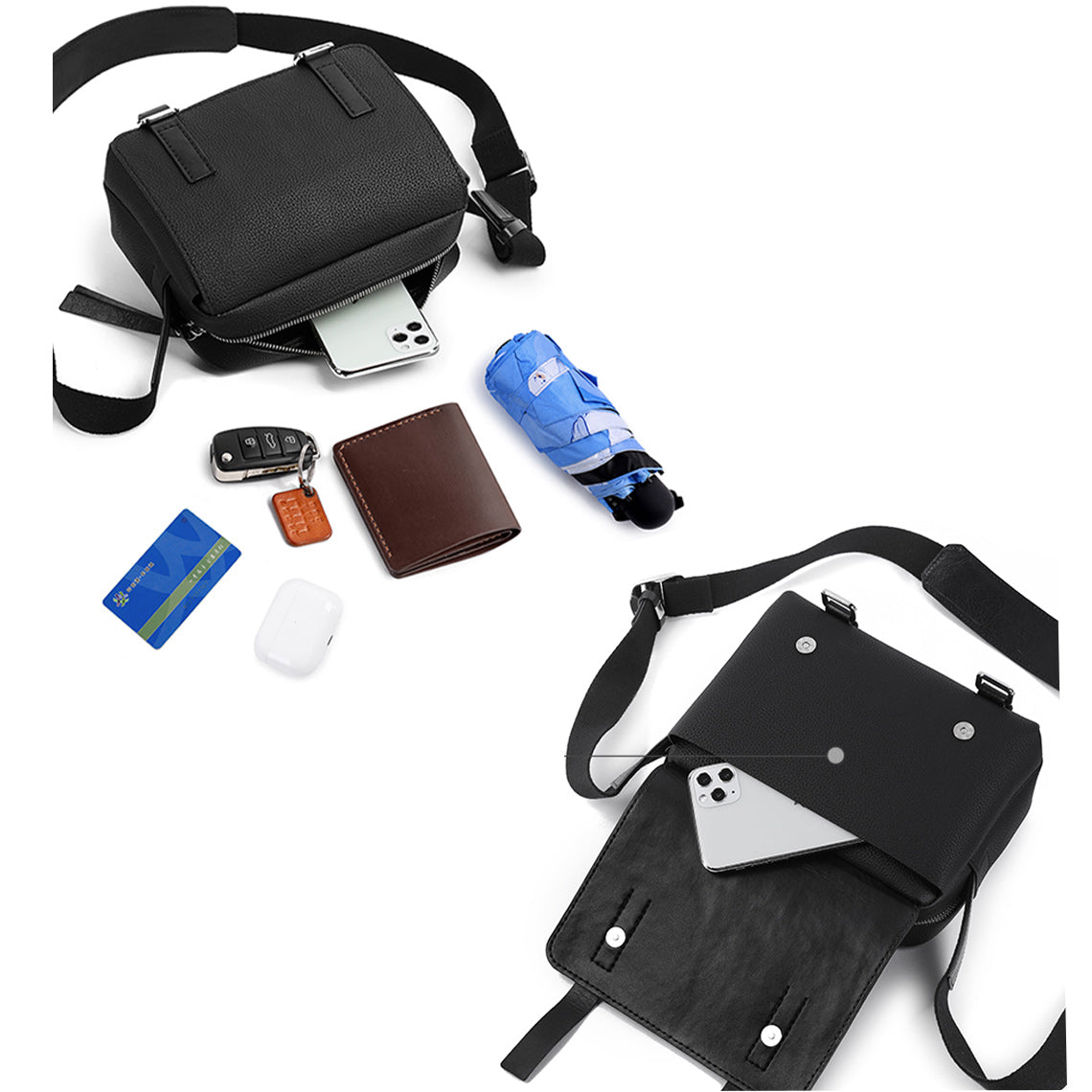 Wirkin® Top Grain Leather Men Mini Messenger Bag DIY Kit
