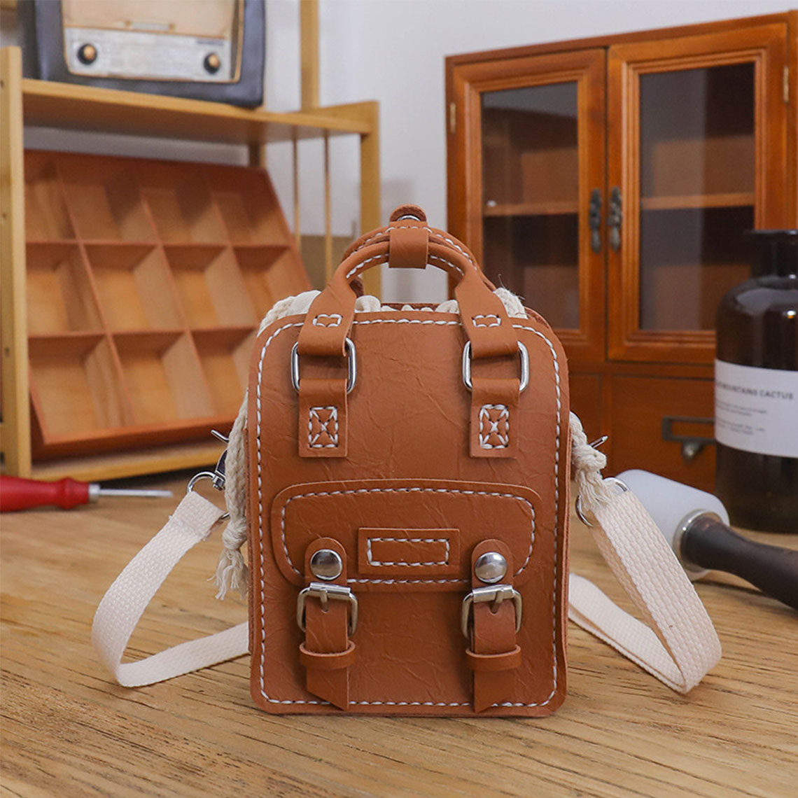 Wirkin™ Vegan Leather Small Crossbody Messenger Bag DIY Kit