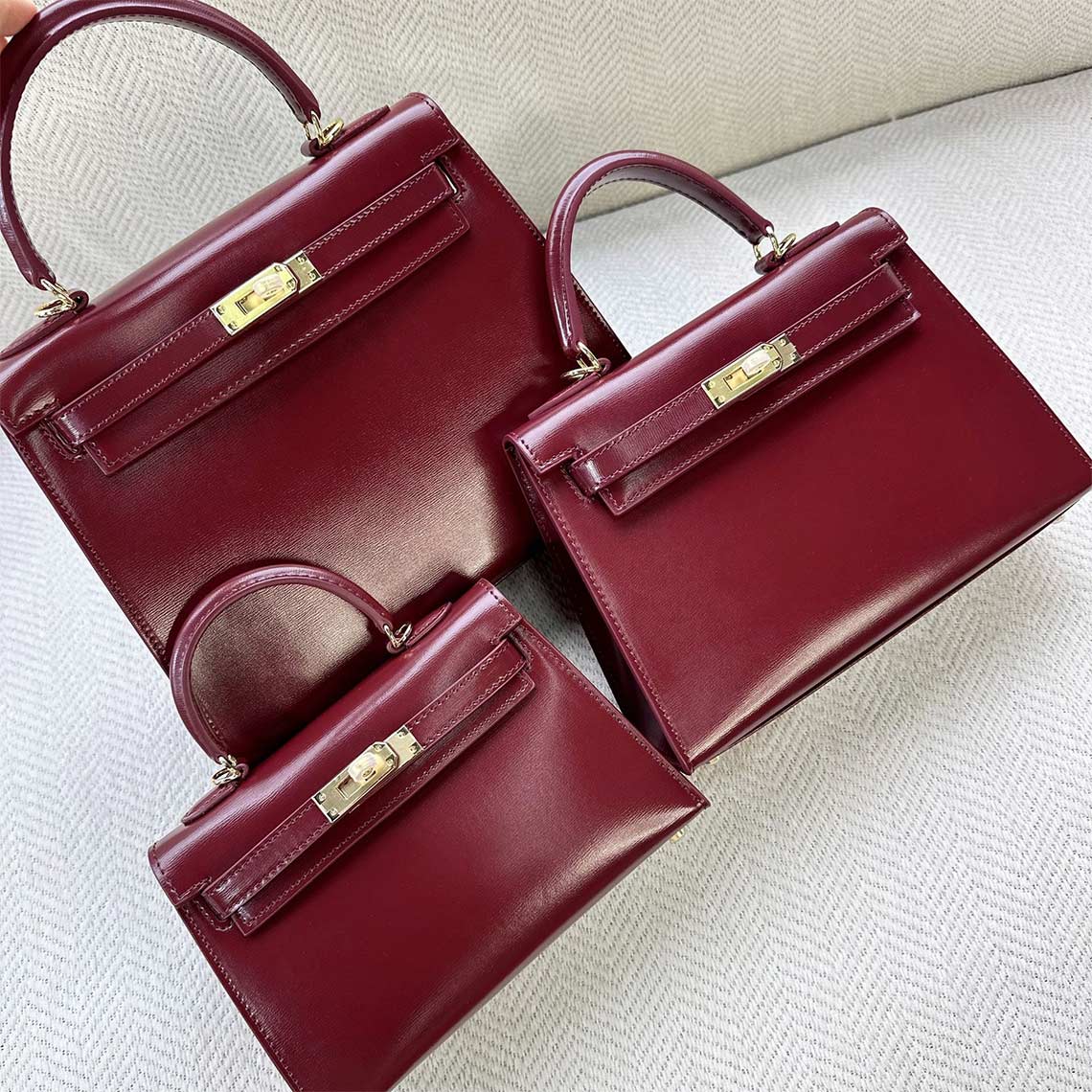 Top Grain Leather Inspired Mini Sellier Kelli Bag