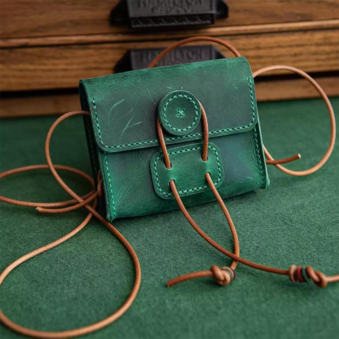 Wirkin® Full Grain Leather Mini Square Bag DIY Kit