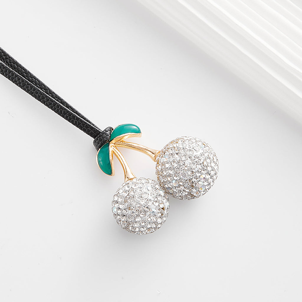 Crystal Cherry Keychain – Elegant and High-End Bag Charm, Backpack Accessory & Small Pendant