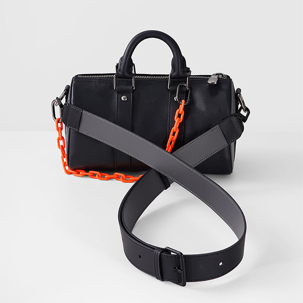 Adjustable Leather Crossbody Strap for Keepall 25 Black Knight – Premium Cowhide Shoulder Strap