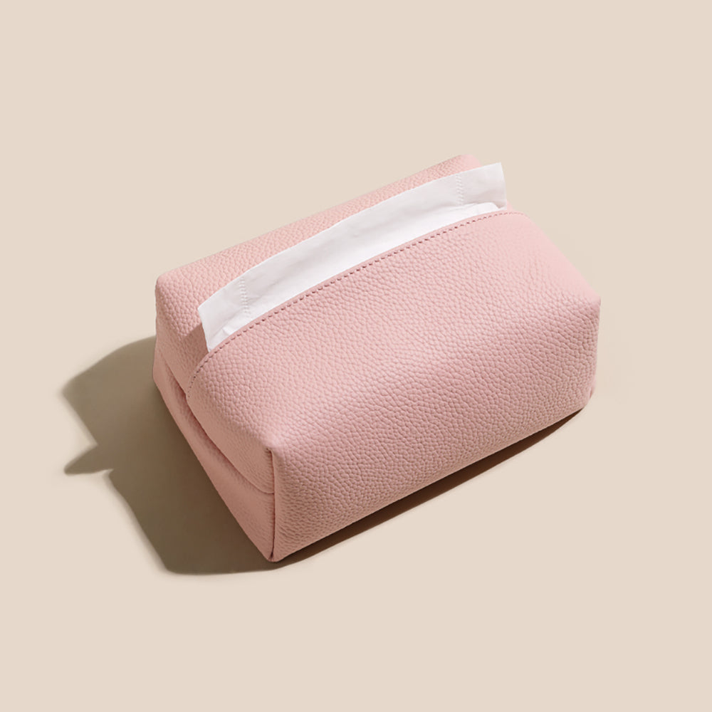 Handcrafted Luxury Genuine Leather Tissue Box - Premium Paper Towel Holder for Dining Room, Car Armrest, and Home Use