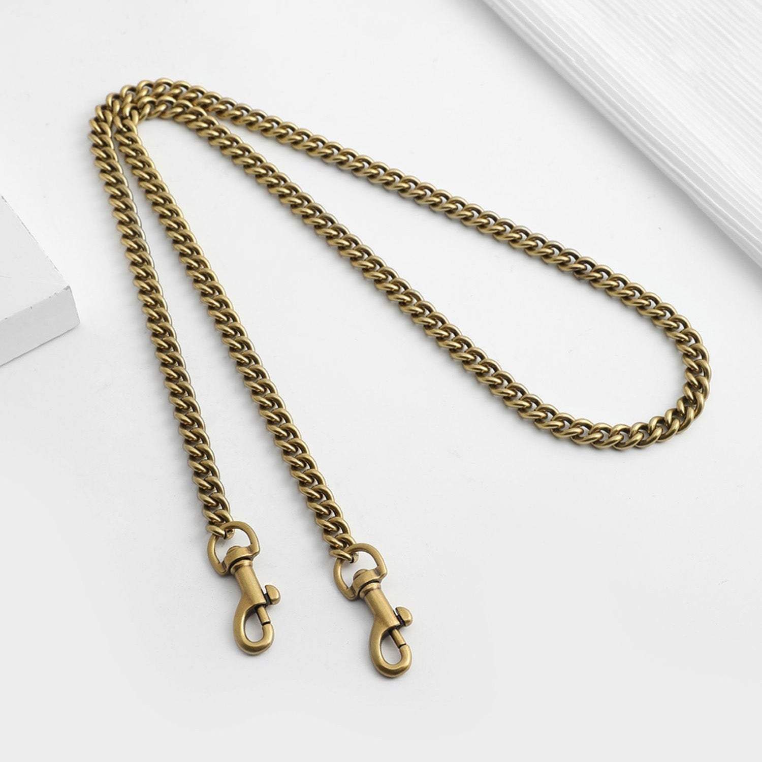 Handcrafted Metal Chain Strap for Crossbody and Shoulder Bags - Replacement Bag Chain