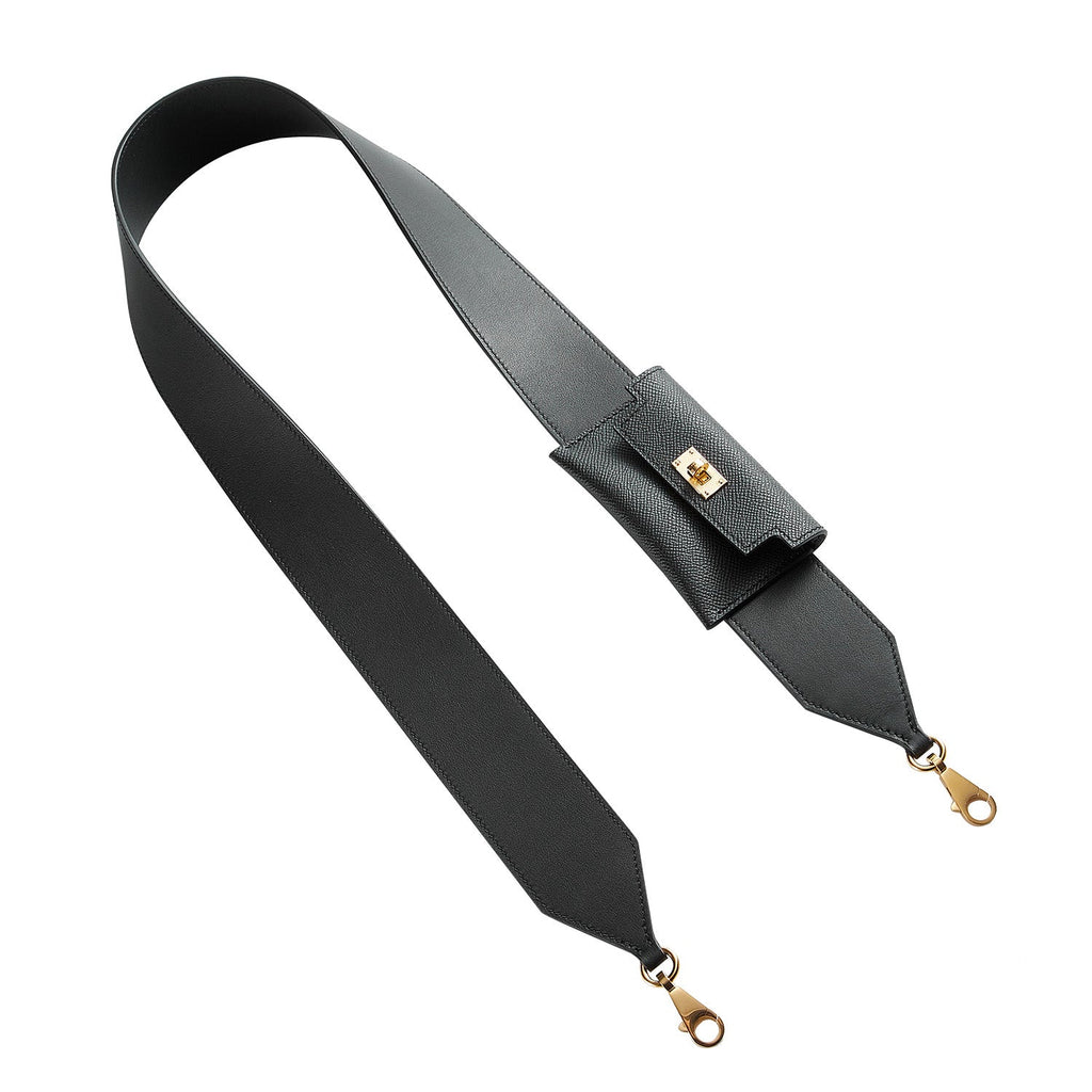Handmade Genuine Leather Shoulder Strap for Kelly Pocket – Premium Wide Leather Bag Strap