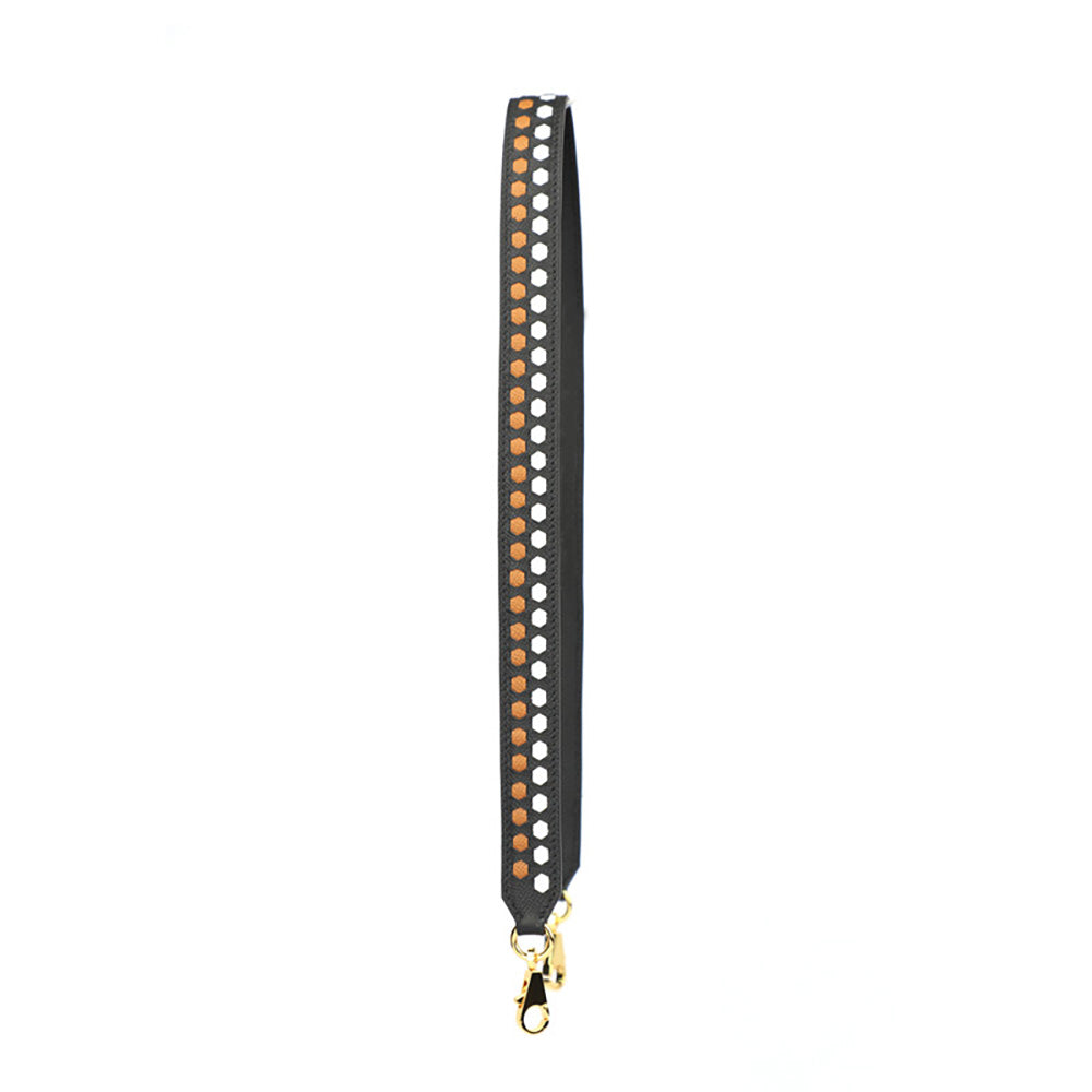 3cm wide EPSON Genuine Leather Handwoven Two-tone Shoulder Strap, Accessories for Luxury Bags,Handmade Custom Leather Strap