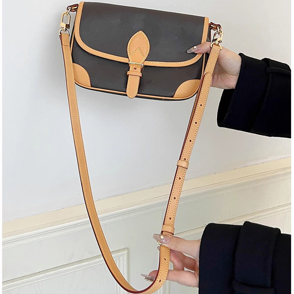 Handcrafted Leather Shoulder Strap for Speedy 20 – Waxed Vachetta Leather Crossbody Strap, Customizable Bag Upgrade