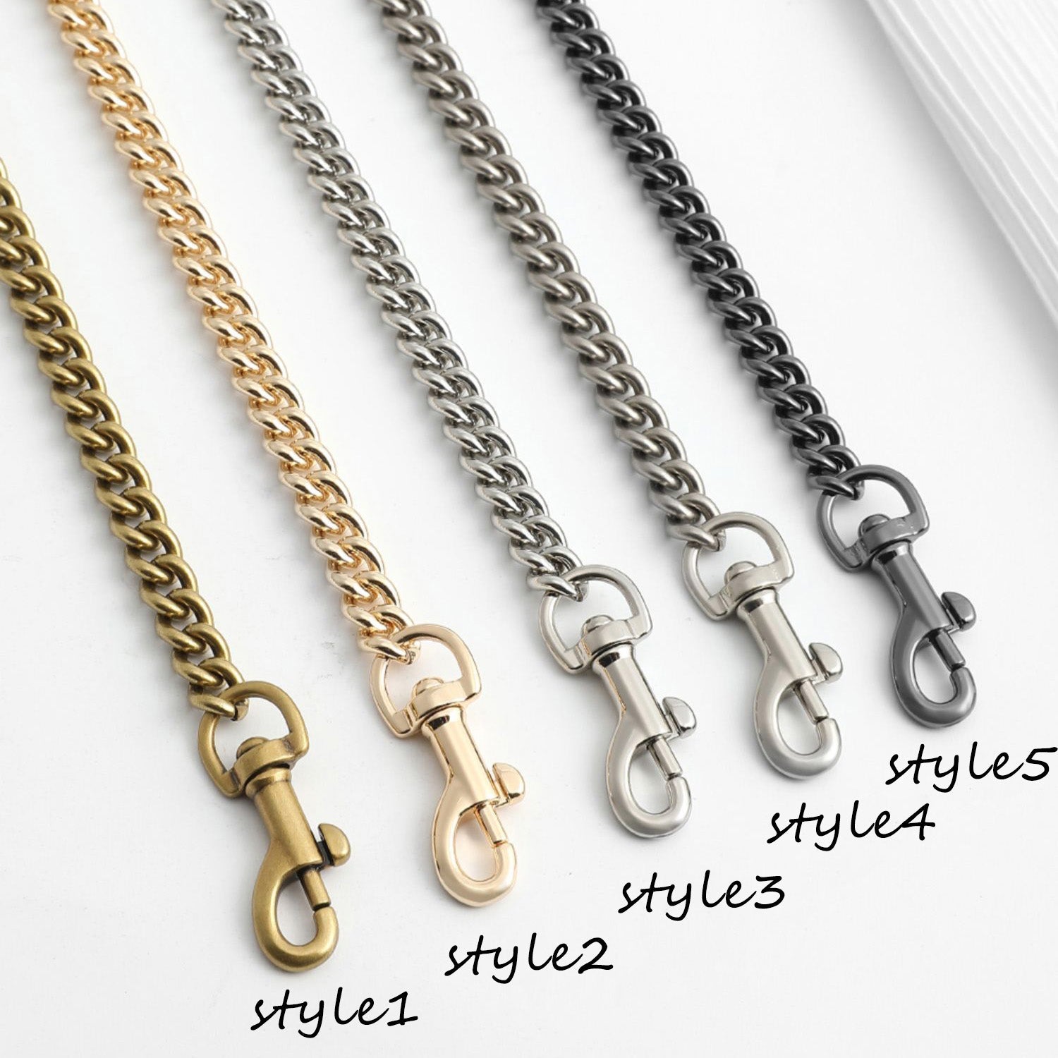 Handcrafted Metal Chain Strap for Crossbody and Shoulder Bags - Replacement Bag Chain