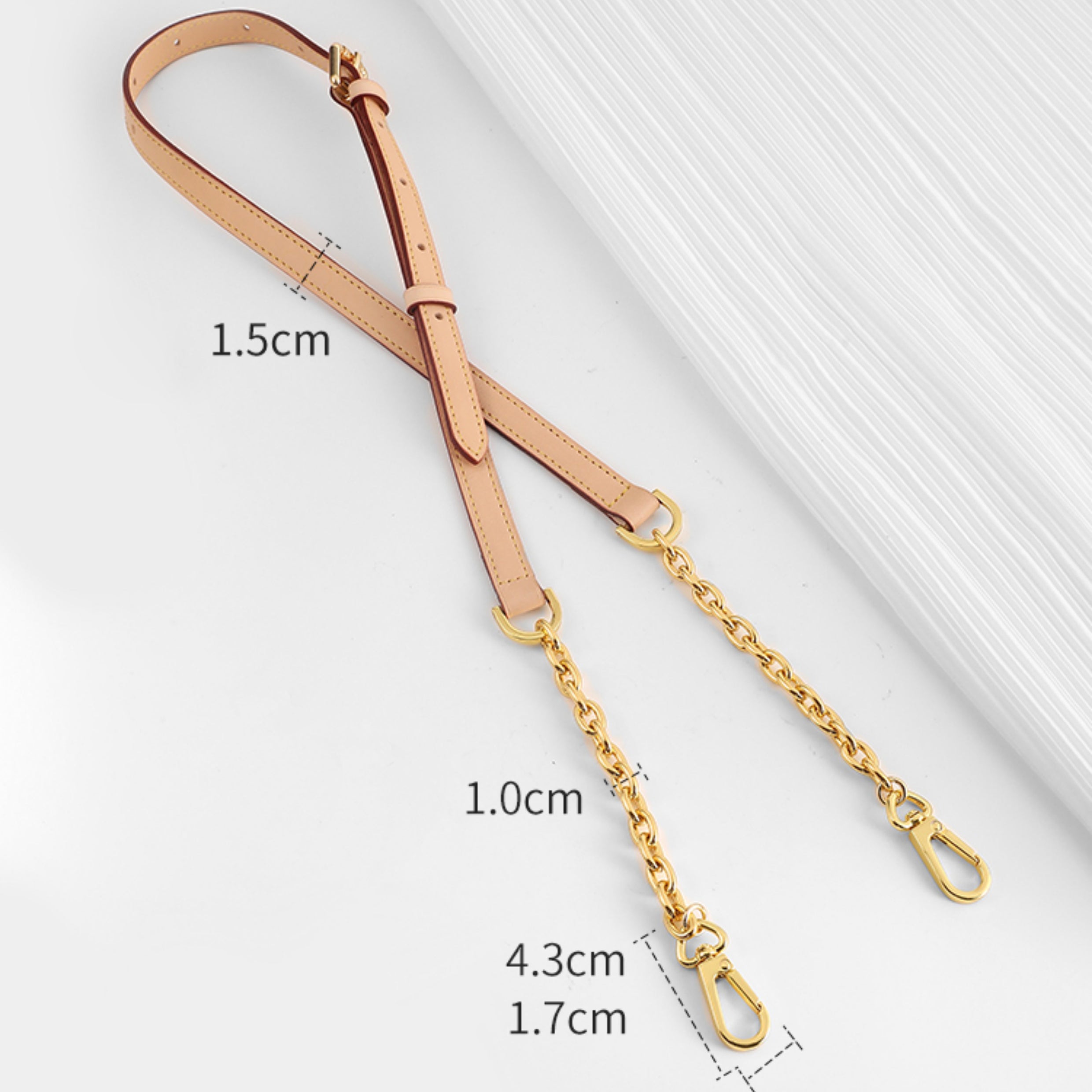 Handcrafted Vachetta Leather Crossbody Chain Strap for Speedy 20 & 25 Bags – Premium Customizable Shoulder Strap, Stylish and Durable Bag Accessory