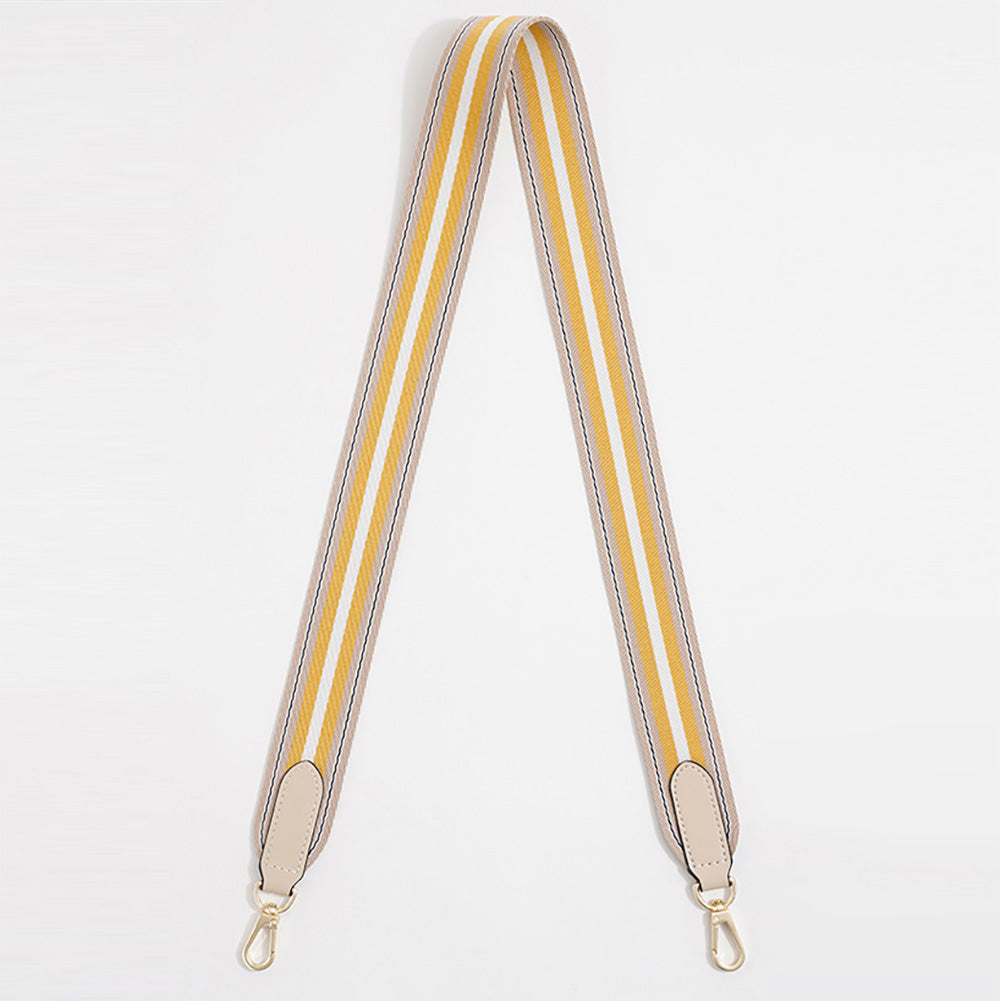 Handcrafted Color-Block Woven Strap – Premium Leather & Canvas Double Material Shoulder Strap