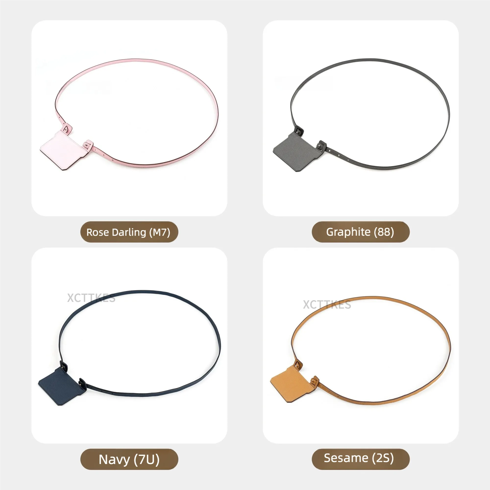 Hermès Style 'Constance/Roulis slim' Multi-Use Strap: Epsom Leather Crossbody/Waist Pouch Bandoulière for Wallet & Card Holder