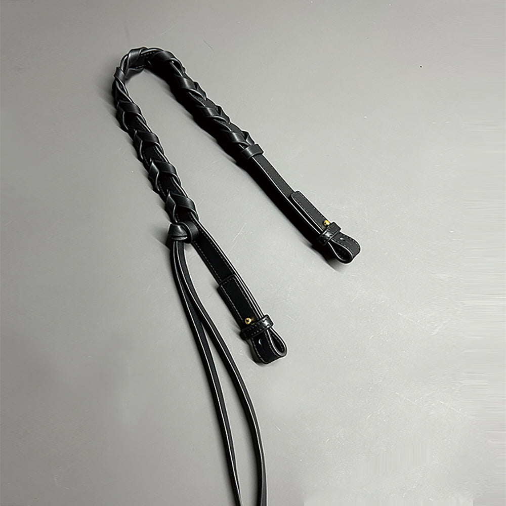 Fashionable Leather Woven Shoulder Strap for Women's Bags, Handcrafted Swift Leather Underarm Crossbody Strap, Genuine Leather Replacement Bag Strap
