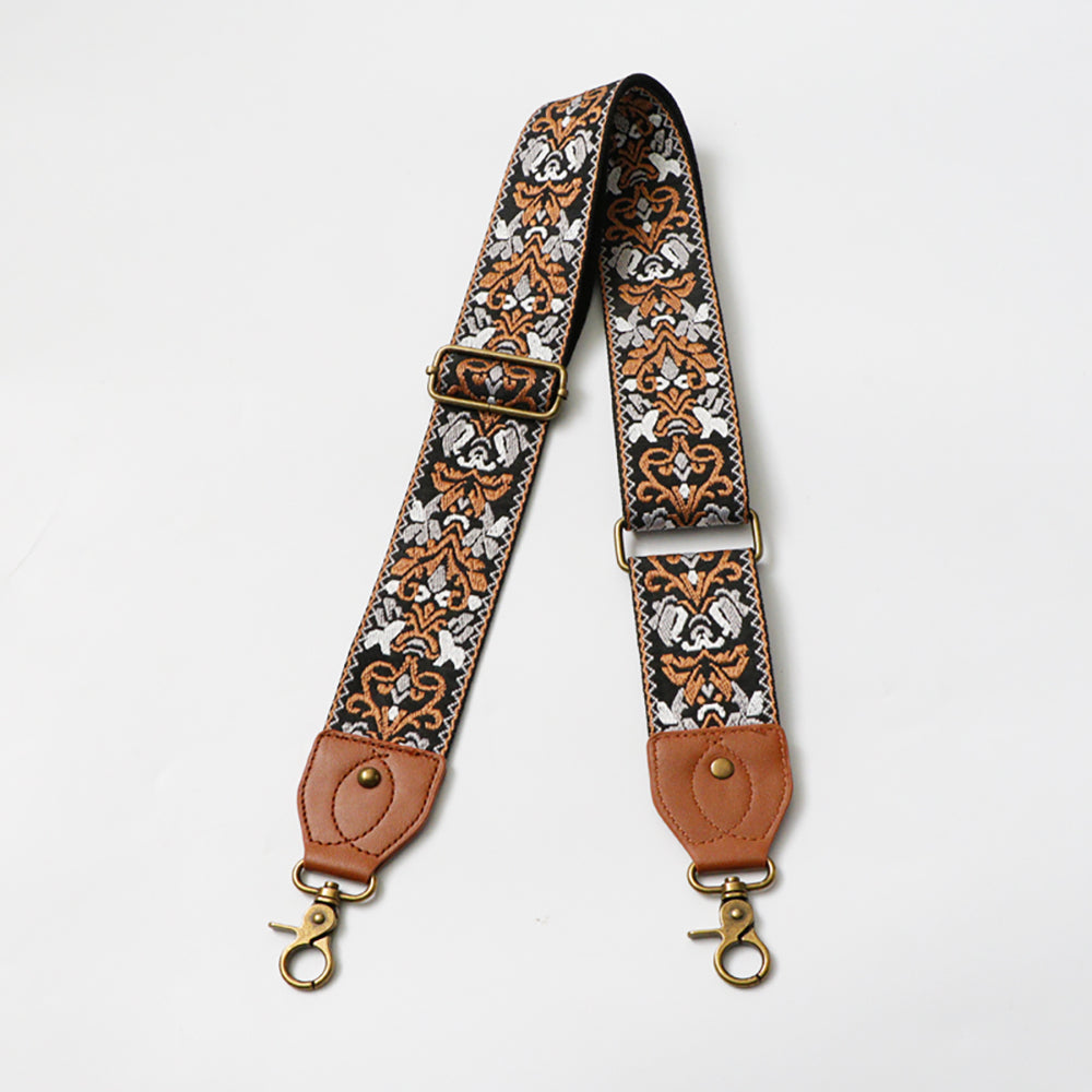 Ethnic Style Adjustable Canvas Shoulder Strap - Wide & Comfortable Crossbody Bag Replacement Strap