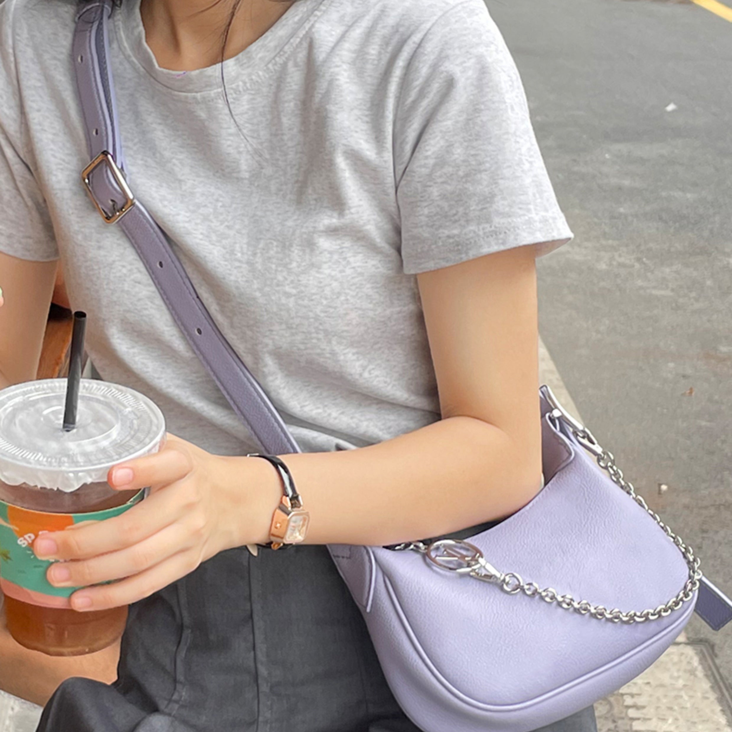 Mini Moon Bag Leather Shoulder Strap Extension - Convertible Crossbody & Underarm Accessory