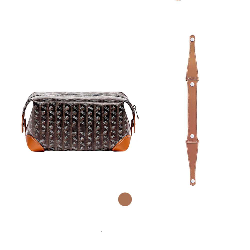 Handcrafted Genuine Leather Handle Strap for Toiletry Bags - Premium Shoulder Strap Upgrade, Handmade with Luxury Leather