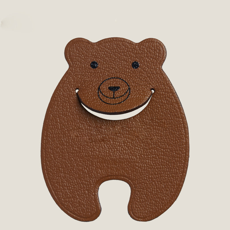 Creative Cute Animal Leather Bag Charm – Handmade Real Leather Charm – Fun Animal Pendant for Bags or Clothes