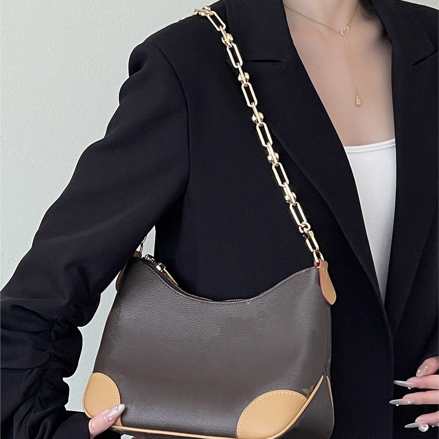 Metallic Chain Shoulder & Crossbody Strap for Women’s Bags, Stylish Bag Accessories