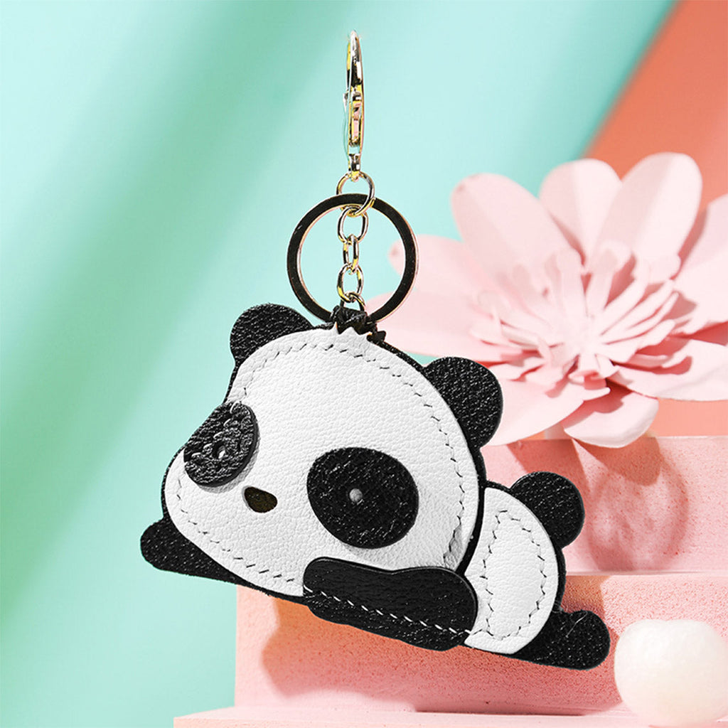 Handmade Lambskin Panda Keyring | Cute Keychain Bag Charm for Panda Lovers - Wirkin™