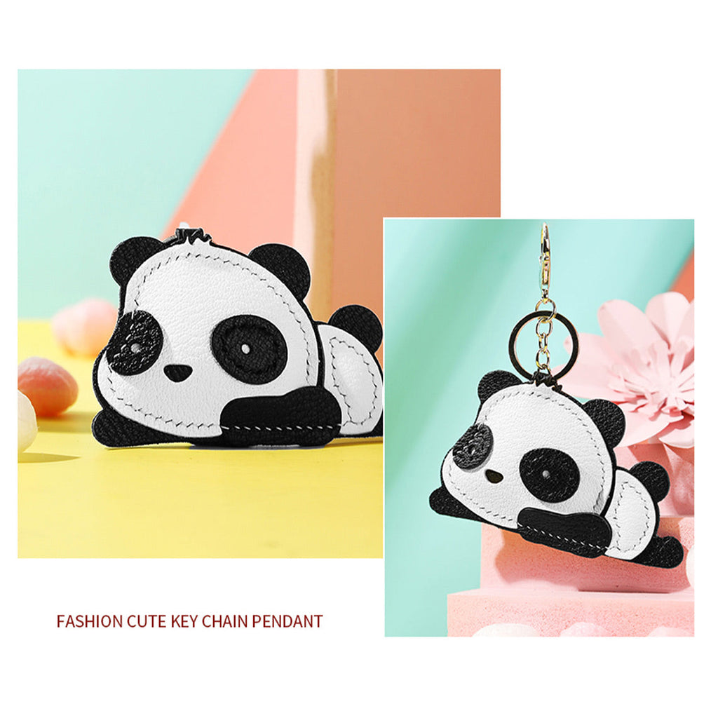 Cute Leather Panda Keychain Pendant | Handmade Panda Keyring - Wirkin™