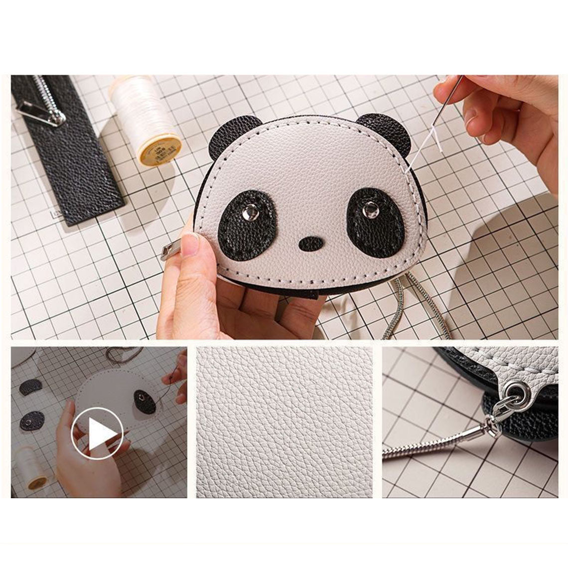 Wirkin™ Leather Panda Wallet DIY Kit | How to Make Panda wallet