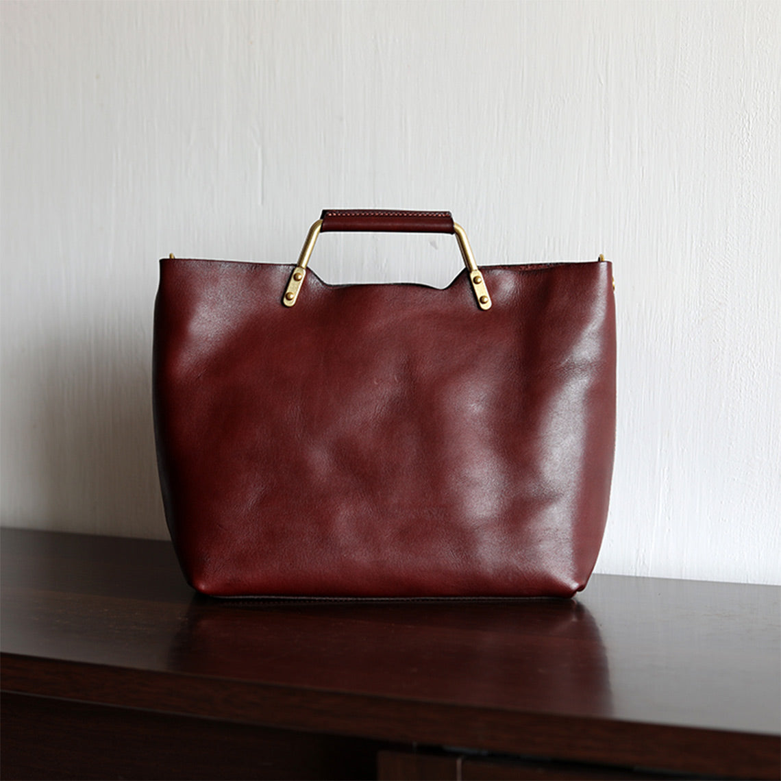 Vegetable Tanned Leather Large Handbag | Women Work Tote - Wirkin®