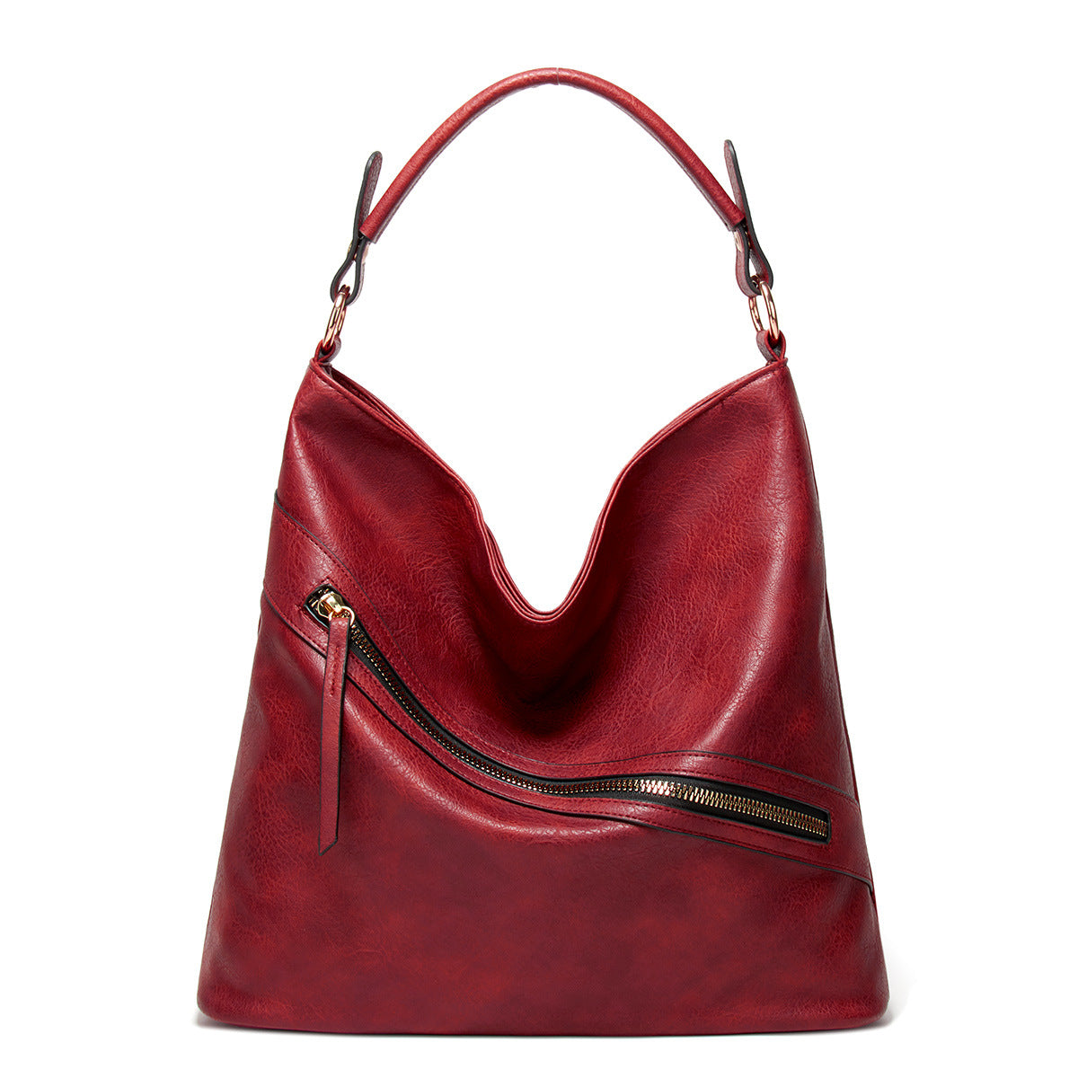 Women’s Vintage Vegan Leather Hobo Bags Shoulder Bags with Zipper image 9
