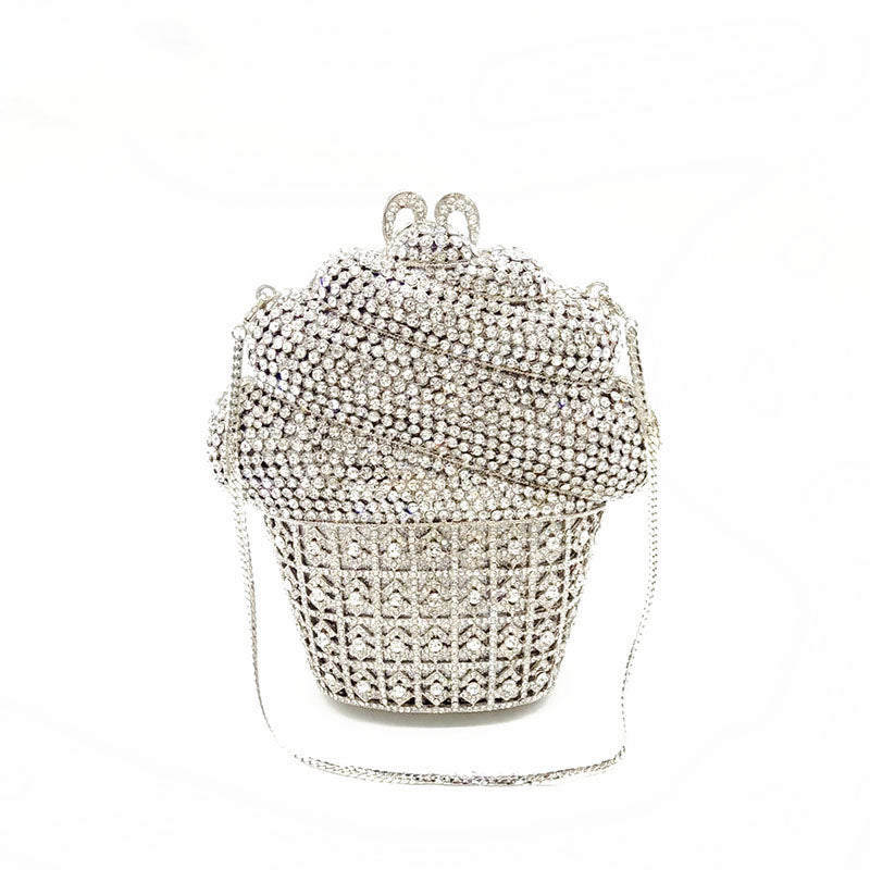 Women’s Rhinestones Cup of Ice Cream Evening Clutch image 6