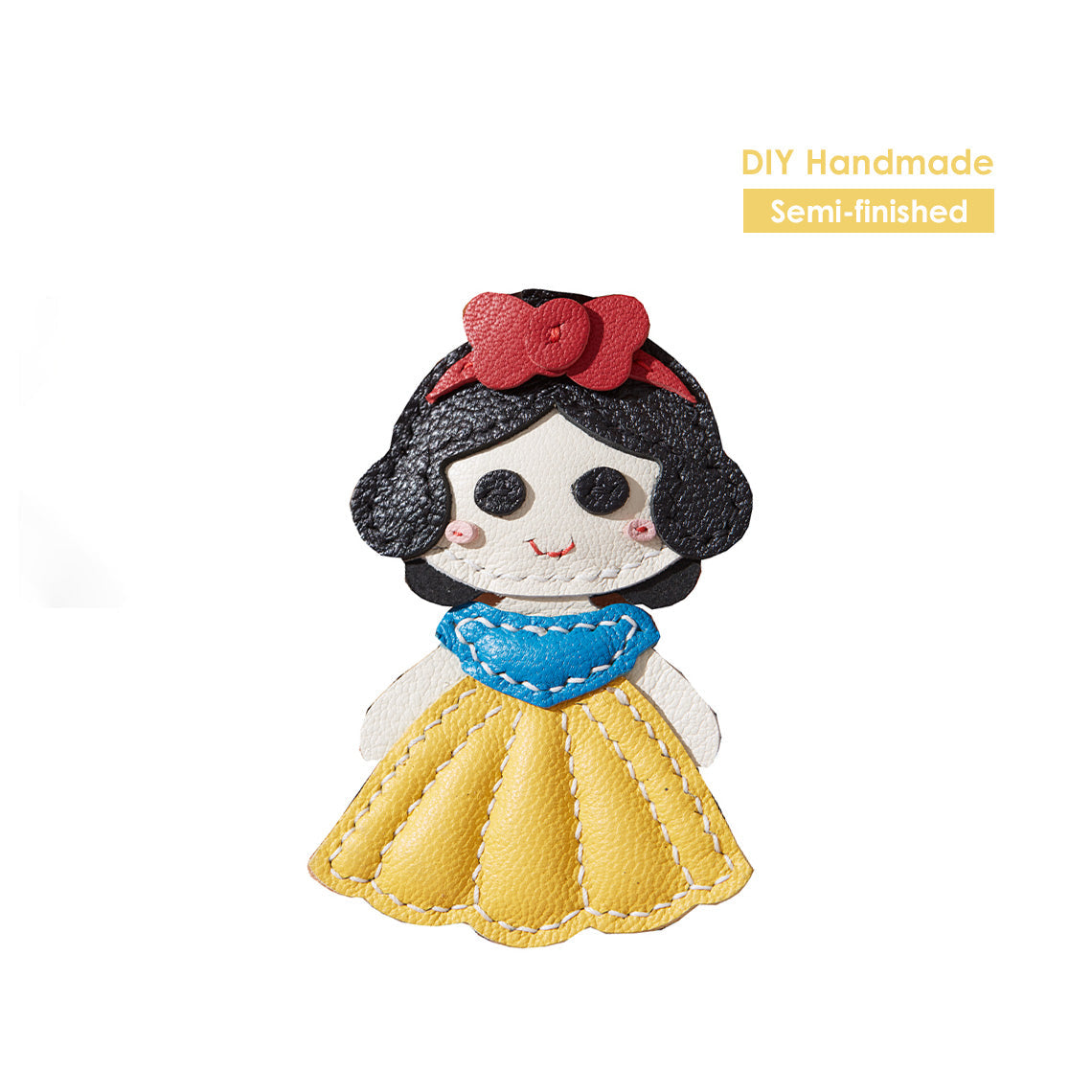 Snow White Leather Keychain Charm DIY Kits | Handmade Princess Keychain - Wirkin®