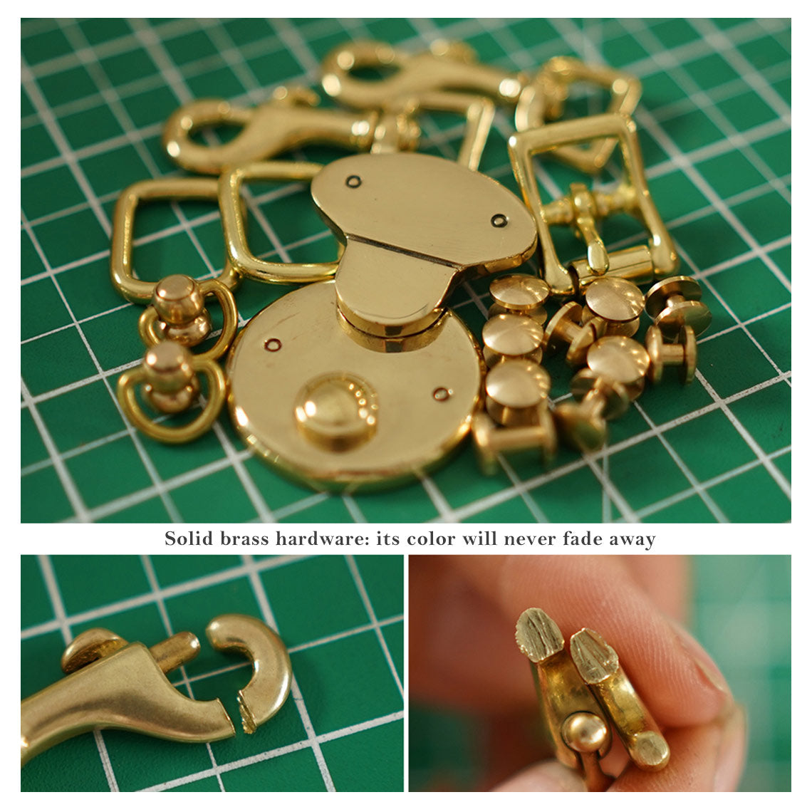 Solid Brass Buckles Screws in DIY Handbag Kit - Wirkin®