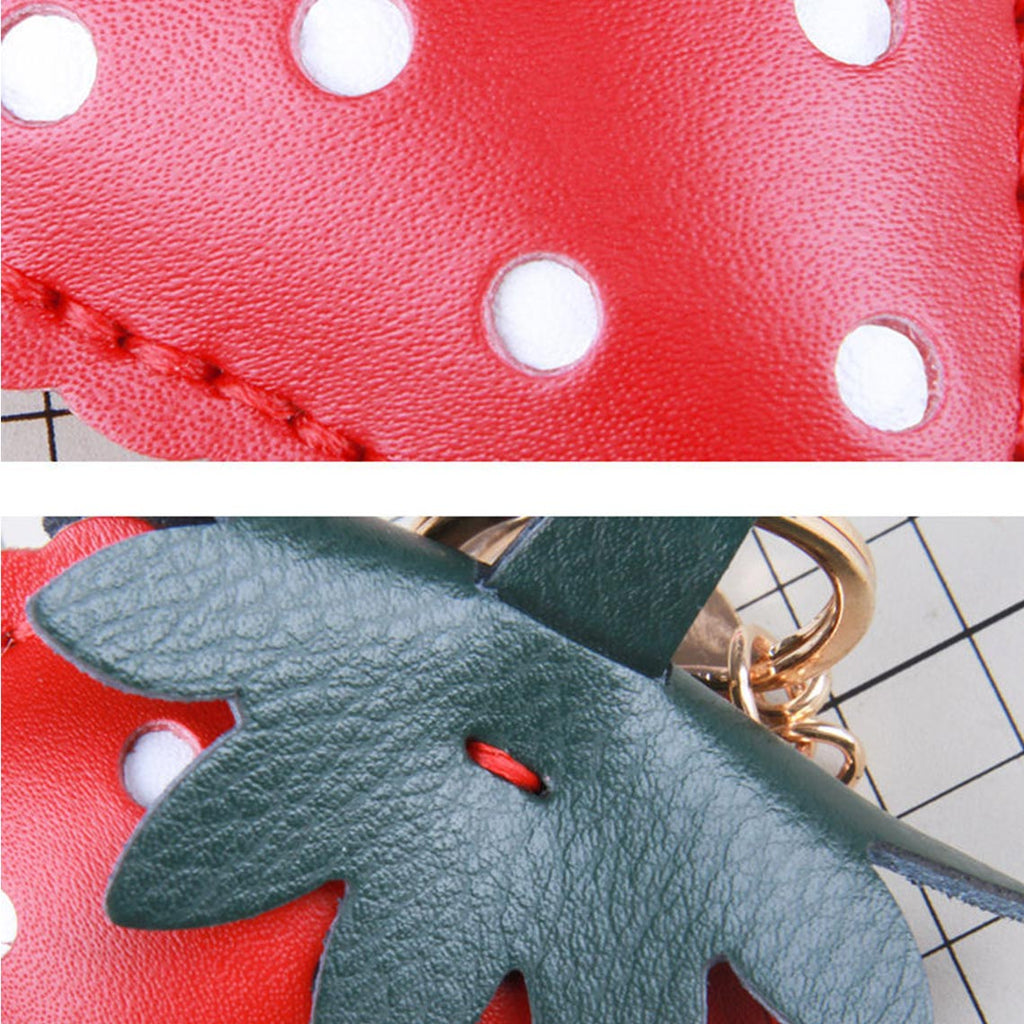 Leather DIY Strawberry Keychain - Strawberry Bag Charm | Wirkin™