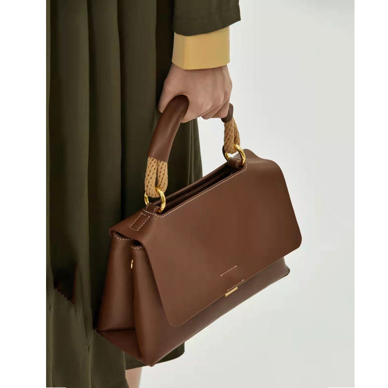 Women’s Brown Leather Crossbody Top Handle Bag image 2