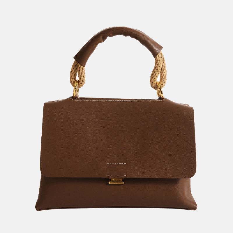 Women’s Brown Leather Crossbody Top Handle Bag image