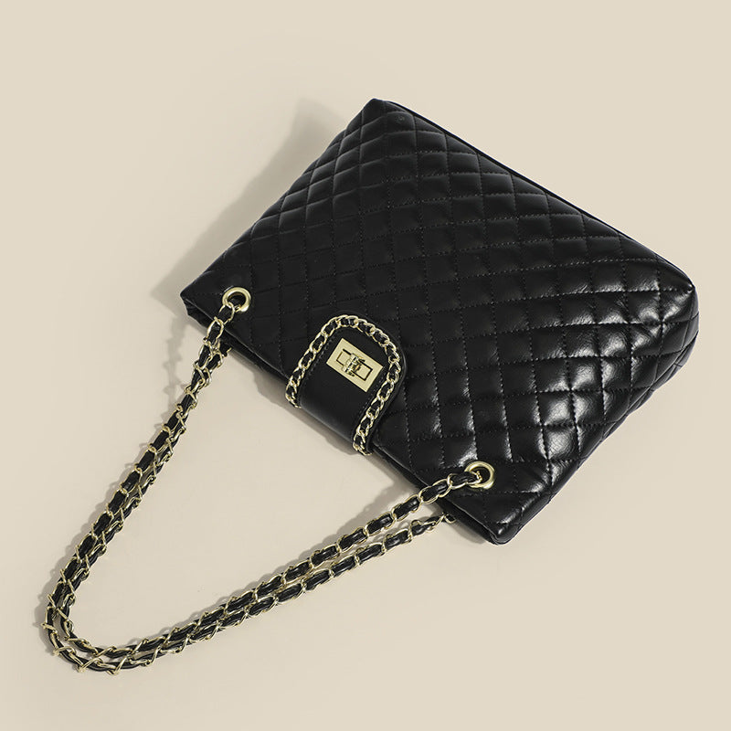 Women’s Chains Quilted Square Tote in Vegan Leather image 4
