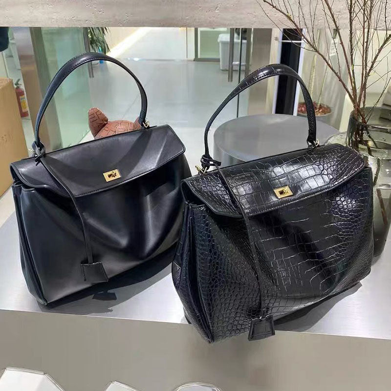 Women’s Croc Print Soft Leather Top Handle Bags image 3