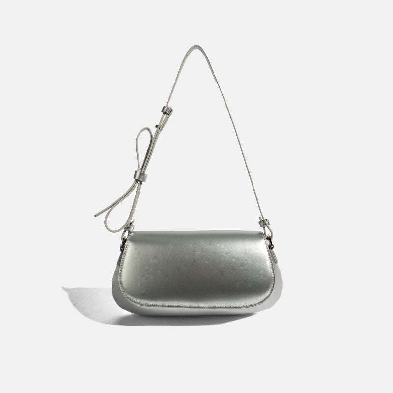 Women’s Flap Closure Crossbody Shoulder Saddle Bag In Genuine Leather image 7