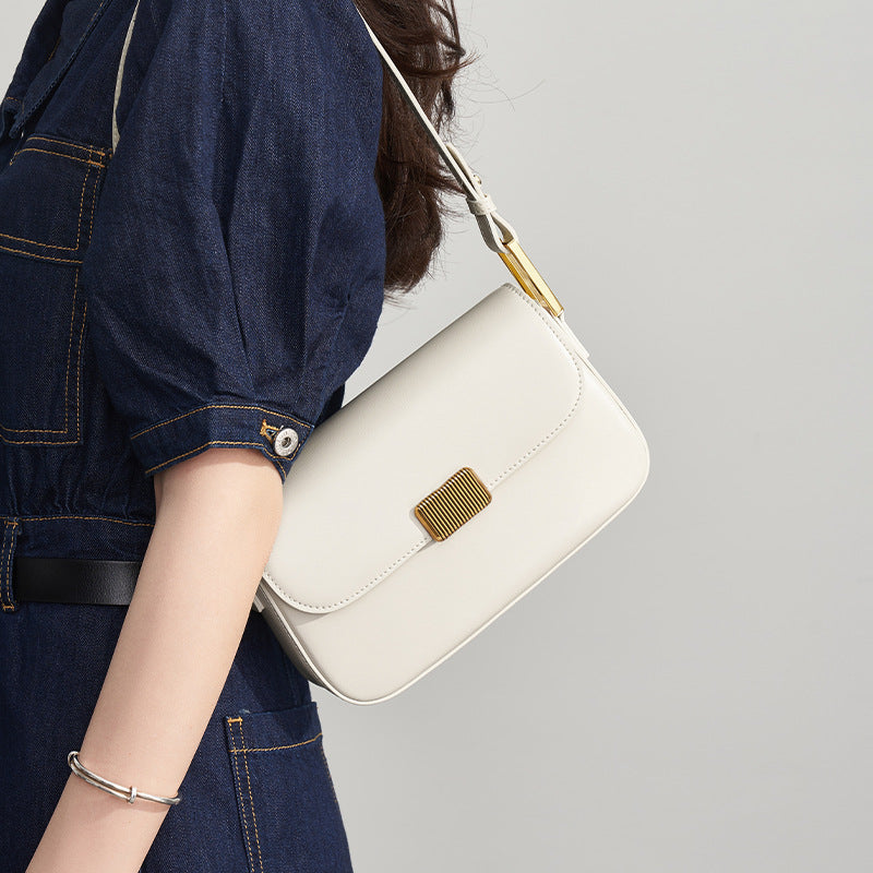 Women’s Flap Magnetic Closure Crossbody Shoulder Bag In Genuine Leather image 3