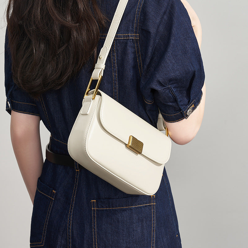 Women’s Flap Magnetic Closure Crossbody Shoulder Bag In Genuine Leather image 4